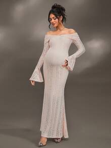 Cheriluna Maternity 孕妇拍照礼服、优雅派对礼服、迎婴派对礼服 - 粉色 - 查看 4