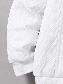 SHEIN 2pcs Tween Boy Casual Textured Sweatshirt And Denim Pants Set Chic Outfits For Autumn/Winter