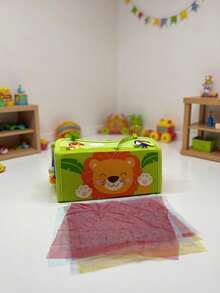 Zazumi 1 PIEZA Libro de tela suave y resistente al desgarro con sonido de crujido, juguete sensorial con lindo diseño de animales, juguete de actividad de aprendizaje temprano, regalo de primer cumpleaños, regalo de baby shower, juguete educativo Montessori - Multicolor - Ver 8