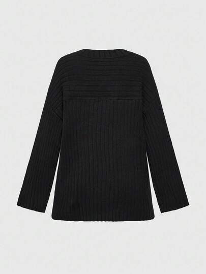 Grunge Punk Pull ample à encolure V avec impression numérique Blockcore