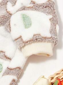 PETSIN 1 Pc Pet Dog/Cat Warm Fleece Elephant Print Sweatshirt, Light Brown - Multicolor - View 3