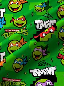 TEENAGE MUTANT NINJA TURTLES | SHEIN 小男孩字母与卡通图案圆领短袖T恤 - 白色 - 查看 6