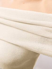 MOTF PREMIUM TOP PLEGABLE CON HOMBROS AL DESCUBIERTO DE PUNTO - Blanco - Ver 2