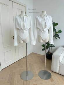 Franclia High Neck Long Sleeve Base Layer, Autumn/Winter - White - View 1