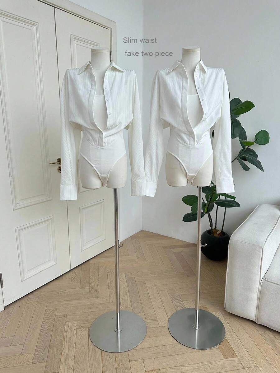 Franclia High Neck Long Sleeve Base Layer, Autumn/Winter - White - View 1