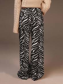 Athîral 女士休闲条纹印花牛仔裤 - 彩色 - 查看 3