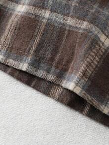 Rusticease Women's Plaid Casual Corduroy Pants Brown Pants, Country Christmas Fall New Year Plaid Christmas Winter - Black - View 5