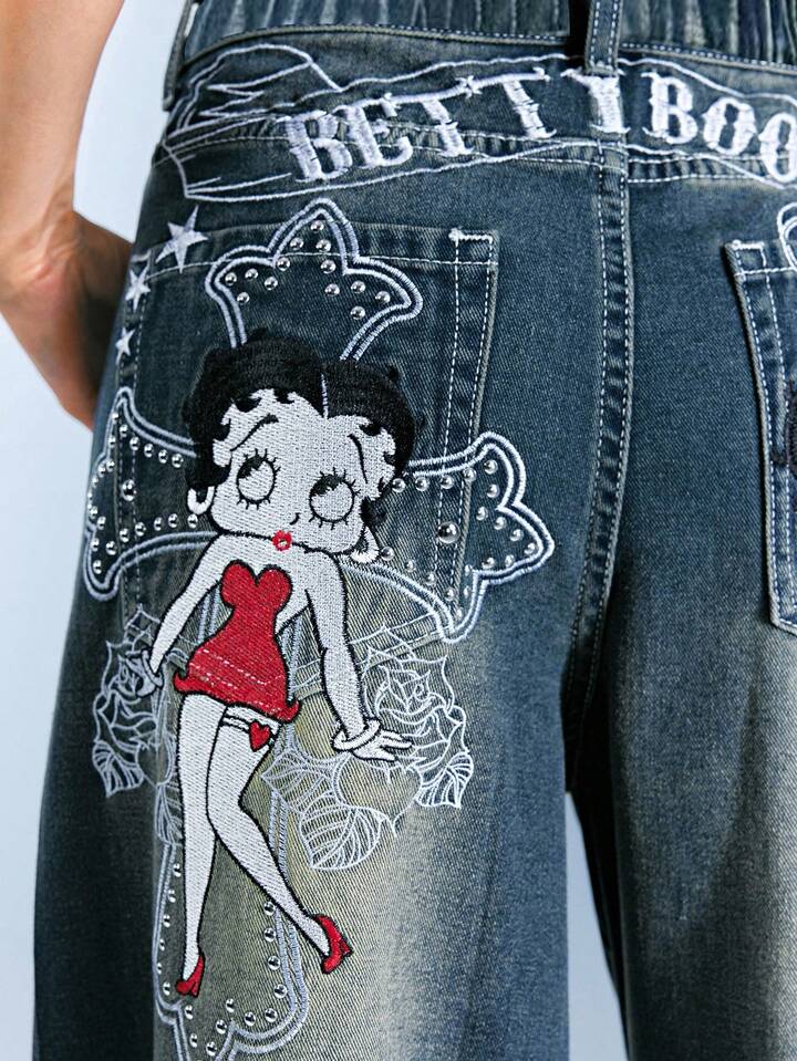 Our Betty Boop | ROMWE Spring/Summer Plus Size Casual Washed