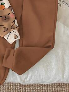 男婴休闲 CAPYBARA 宽松圆领柔软针织卫衣和裤子套装，适合秋冬季 - 彩色 - 查看 7