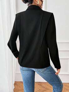 EMERY ROSE Áo cánh thiết kế màu trơn đa năng thời trang dành cho nữ - màu đen - Xem 2
