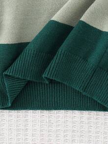 Cozy Pixies Baby Boy Soft & Comfortable Contrast Striped Crew Neck Long Sleeve Pullover Sweater, Casual & Versatile Fall Winter