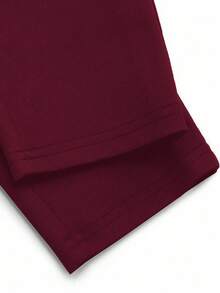 Calvaya Plus Size Women Casual Solid Color Pocket Leggings Fall - Red - View 5