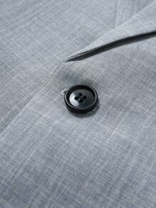 Manfinity Mode 男士太空染色口袋单排扣西装外套，正装衬衫商务休闲优雅修身西装