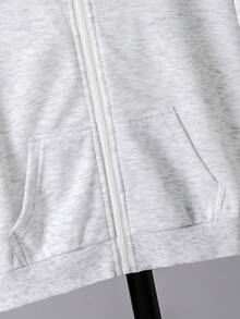 兄弟款休闲百搭运动美式街头十字印花拉链宽松黑色卫衣，适合秋冬季穿着 - 彩色 - 查看 4