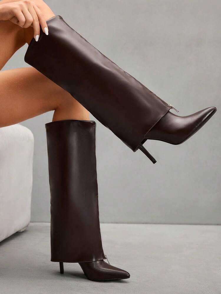 CUCCOO SZL Fashionable Y2K Versatile Women's Thigh High Boots With High Heels