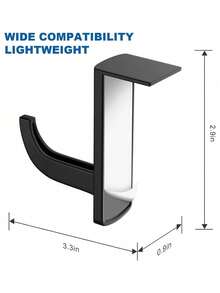 4pcs/2pcs/1pc Headphone Holder Hook Rack, Suitable For Computer Headset, Monitor Edge, Desk, Wall, Gaming, Compact & Sturdy Headphone Stand, Provides Solid Support And Space Saving - Multicolor - View 5