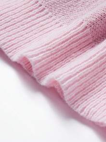 Manfinity Roghcode Pull col rond style universitaire décontracté à épaules tombantes, grande taille, automne/hiver - Rose bonbon - Voir 7