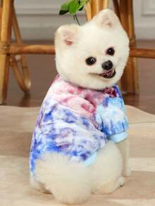 PETSIN 1 Pc Flannel Pet Printed Warm Sweatshirt For Pets - Multicolor - View 1