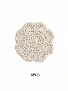 4/6/8/10/12/16/18/20pcs Vintage Floral Crochet Coasters, Vintage Round Coasters, Heat-Resistant Placemats, Tablecloths, And Dining Table Decorations - Perfect For Home, Residence, Kitchen, Coffee Table, Wooden Table, Restaurant, Bar Decoration