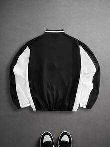 EASEVO 男士大码时尚拼接长袖外套，秋冬季