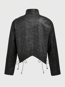 Goth Men's Themed Casual Long Sleeve Jacket, Fall - Black - View 2