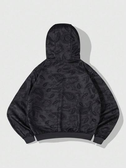 Street Life Sudadera con capucha con cremallera y estampado de calavera para hombre, otoño