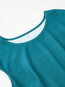 Ellevyn 优雅通勤极简印花拼布连衣裙，适合日常穿着