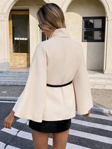 Serisse Women's Fashionable Elegant Solid Color Cloak Overcoat Autumn Winter Clothes For Women