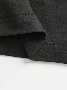 Attitoon Punk Wing, Heart & Cross Pattern Scoop Neck Casual Long Sleeve T-Shirt For Women, Suitable For Halloween, Y2K Style, Streetwear, Vintage, Back To School, Retro, Fall, Vacation, Casual Outfits, Autumn/Winter, Hip-Hop, Style Core Aesthetics, Gothic, Cybergoth Gothic Top Goth Women Clothes Witchy Clothes Gothic Clothing Alt Top,Black Tops