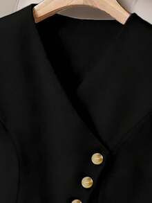 GlowEve CURVE Plus Size Casual/Office Solid Color Suit Vest