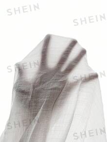 Swim Vcay Women's Beach Scarf With Tassel & Pom Pom, Bohemian Style Cover-Up & Sarong - White - View 8