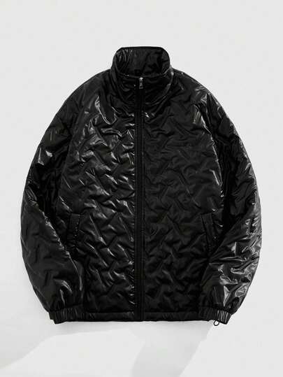 Street Life Men Zip Up Quilted Coat, Fall/Winter