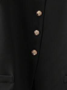 GlowEve CURVE New Lapel Collar Loose Fit Blazer Jacket For Plus Size Women, Suitable For Spring And Autumn - Black - View 6