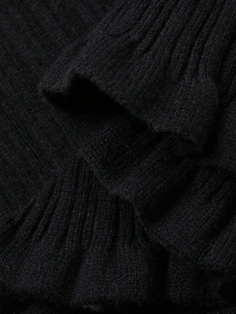 Solid Color Fitted Elastic Crew Neck Long Sleeve Waist Cinching Elegant Party Autumn/Winter Sweater Dress For Women