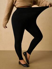 Freevana Plus Size Women Self-Heating Soft Thermal Fabric Casual Leggings Pants, Suitable For Autumn/Winter