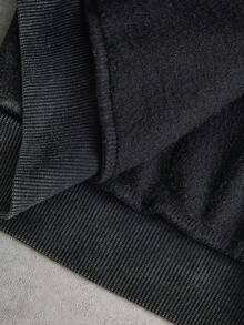 STYNVO Manfinity Streetrush 男士街头风流行款 INS 同色系水洗复古暗黑哥特风休闲街头服饰，男友/老公礼物，周年纪念礼物，时尚拉链黑色水洗保暖连帽衫，秋冬款 - 黑色 - 查看 5