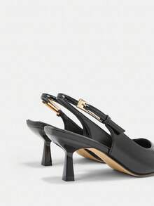 CUCCOO CURVES Women's Fashion Minimalist Pointed Toe Wine Glass Heel Commuter Shoes