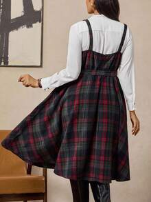 Zelara Vintage Coin Pattern Sleeveless Midi Dress Vest Dress Plaid Dress Women Plaid Jumper Dress Pinafore Dress A Line Dress Winter Dress Women Chic Dress Going Out Dress Going Out Going Out Outfit Graduation Dresses Plaid Skirt Women's Winter Clothes Autumn Outfits For Women Winter Dresses For Women All Clothes For Women Autumn Dress Winter Clothes For Women Winter Dresses For Women Plaid Two Piece Set Tweed Dresses For Women Thanksgiving Outfit For Women - Multicolor - View 3