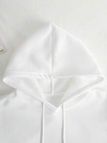 Resyla Handgefertigter Schleife Perlen Accessoires Weiß Kapuzen Damen Thermofutter Sweatshirt Perfekt für Herbst/Winter Bogen Verzierungen, Perlen Akzente Mode T-Shirt Stilvoller Sweatshirt Geschwister Geschenk Schwester Geschenk Muttertagsgeschenk Mutter Geschenk Lässige minimalistische Mode Top