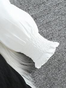 女士度假休闲舒适优雅纹理针织背心搭配长袖开衫连衣裙两件套，适合日常穿着 - 黑色 - 查看 5