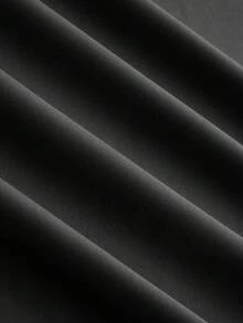 Velvienne Váy đi làm cổ sơ mi chữ A tay ngắn cỡ lớn dành cho nữ, mùa xuân/hè - Đen và trắng - Xem 7