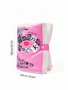 Mean Girls | SHEIN 1 pièce Coussin décoratif en forme de livre "Burn Book" avec impression haute définition et sensation confortable. À placer sur le canapé ou dans la voiture. Idéal comme cadeau pour les amis et la famille.