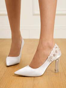 CUCCOO HITCHD 女士时尚白色高跟鞋 - 白色 - 查看 4
