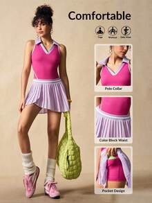 VARSIVA 户外休闲修身无袖女式运动连衣裙（含安全短裤） - 彩色 - 查看 9
