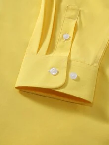 Manfinity Mode Camicia casual da uomo a maniche lunghe con bottoni e stampa di cavalli, autunnale