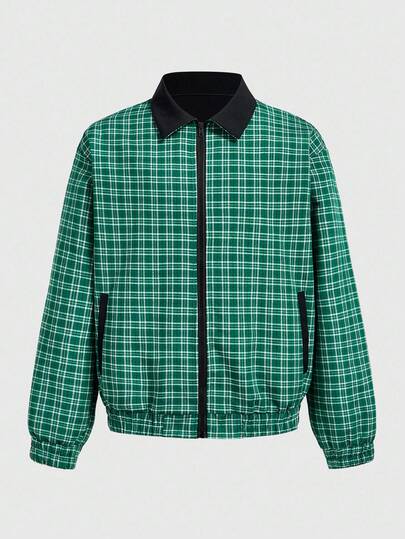 Street Life جاكيت كاجوال كلاسيكية مزركشة بالكشكشة للرجال، للخريف