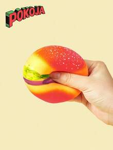 1pc Realistic Hamburger Squeeze Toy, Stretchy & Instantly Rebounding, Stress Relief Ball, Office Desk Fidget Toy, Suitable For Boys, Girls, Christmas, Birthday, Family Day Small Gift - Coffee Brown - View 4