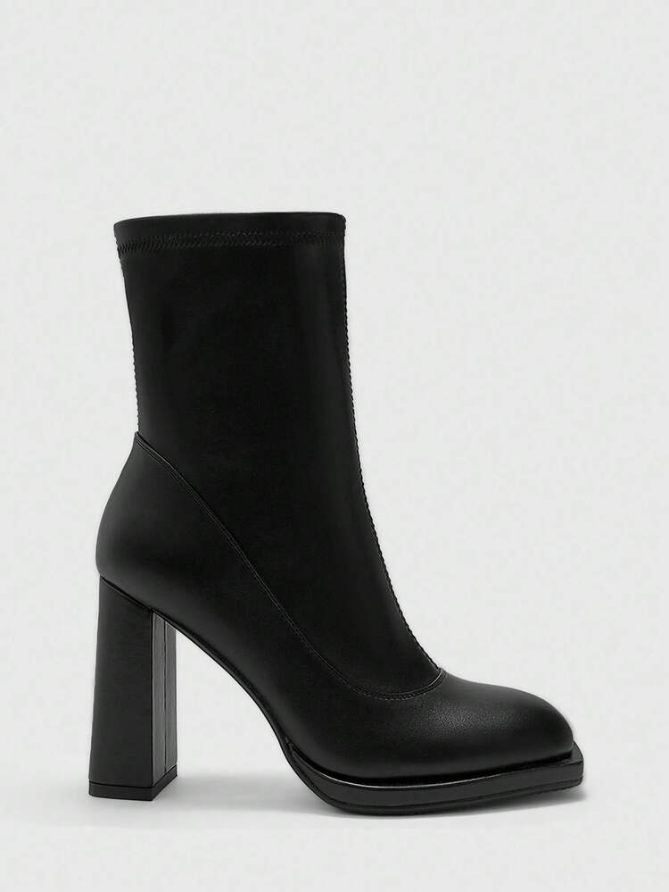 CUCCOO BIZCHIC Women's Fashion Versatile Commute Chunky Heel Ankle Boots