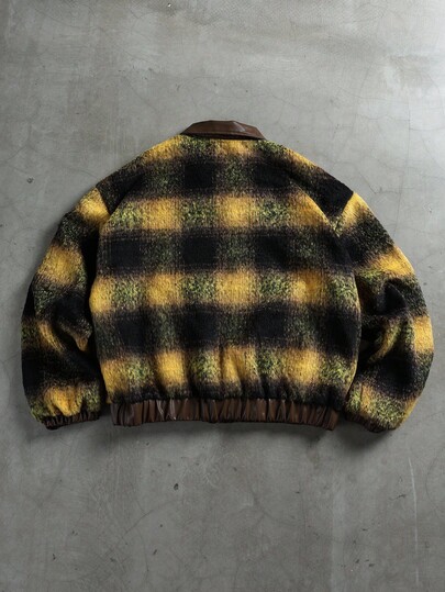 Street Life Manteau décontracté à carreaux avec fermeture éclair pour hommes, automne/hiver