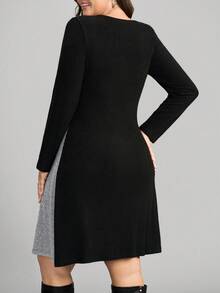 Comfylo Plus Size Asymmetric Collar Colorblock Ribbed Knit Dress Plus Size Dress Plus Size Winter Dress Plus Size Casual Dress Plus Size Fall Dress Plus Size Sweater Dress Winter Clothes For Women Fall Dresses For Women Fall Clothes For Women Winter Dresses Fall Clothes For Women Fall Dresses Clothes Women Winter Dress Fall Clothes For Women Fall Outfits Women Dresses For Women Casual  Business Casual Women Gray Dress